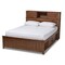 Baxton Studio Riko Transitional Walnut Wood Queen Size Platform Storage Bed 168-10722 - alternate 1